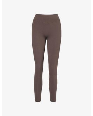 WE Are Tala Dayflex Wrapover Gym Leggings - Brown
