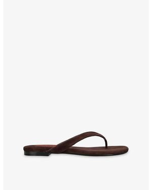 Simon Miller Riviera Thong Suede Sandals - Brown