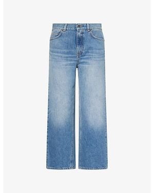 ME+EM Straight-Leg Cropped Denim Jeans - Blue