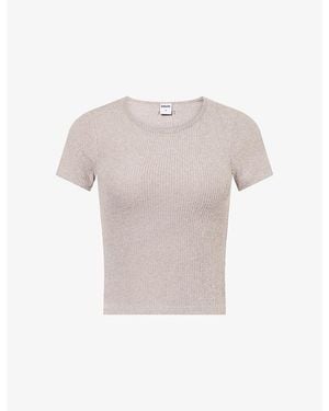 GYMSHARK Supersoft Ribbed Stretch-Woven T-Shirt - Multicolour