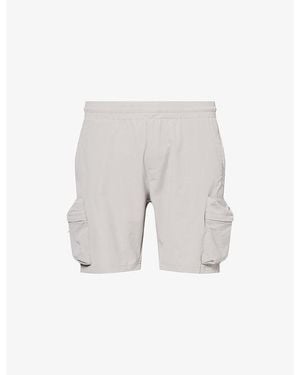 Arne 3D Pocket Woven Cargo Shorts - White
