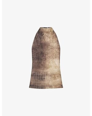 Jaded London Zene Backless Woven Top - Natural