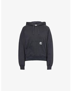 Carhartt Hudson Logo-Patch Cotton Hoody - Blue