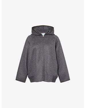 Bottega Veneta Double-Face Wool Blouson Jacket - Grey