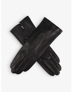 Dents Helene Cashmere-Lined Leather Gloves - Black