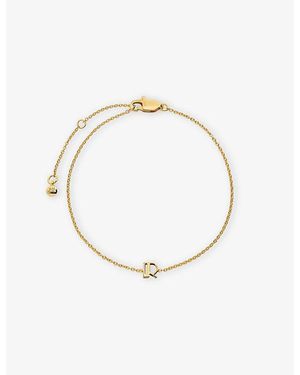 Monica Vinader Initial R 18Ct Vermeil Bracelet - Metallic