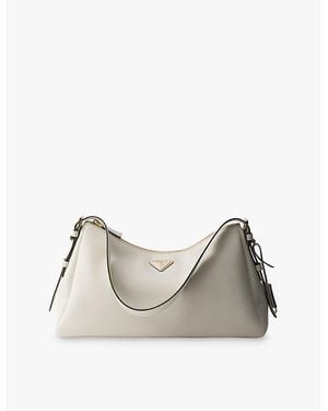 Prada Large Calf Leather Aimée Shoulder Bag in Black | Lyst