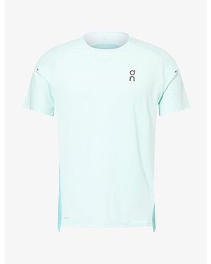 On Shoes Performance Logo Stretch-Jersey T-Shirt - Blue