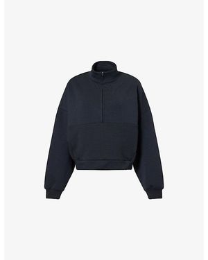 Nike Dri-Fit Oversized Cotton-Jersey Blend Top - Blue