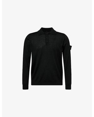 Stone Island Ghost Compass-Badge Wool Jumper - Black