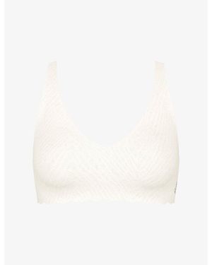 Sloggi Zero Feel Stretch-Woven Bralette - White