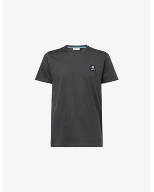 Sandbanks Mercerised Badge Cotton T-Shirt - Black