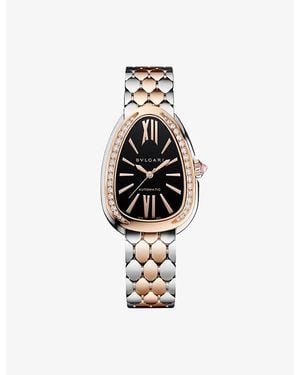 BVLGARI Serpenti Seduttori 18Ct, Stainless-Steel Diamond Automatic Watch - Metallic