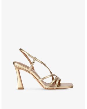 KG by Kurt Geiger Sweetie 95 Strappy Metallic Faux-Leather Sandals