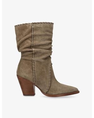Dolce Vita Julith Suede Heeled Ankle Boots - Brown