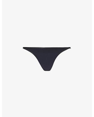 Calvin Klein Sculpted Nylon-Blend Thong - Blue