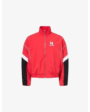 NAHMIAS Logo-Embroidery Nylon Track Jacket - Red
