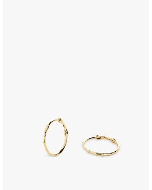 Monica Vinader Mv Siren 14Ct Small Hoop Earrings - Metallic