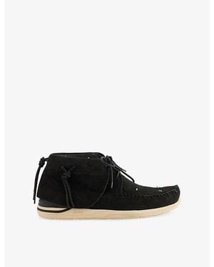 Visvim Lhamofolk Lace-Up Suede Boots - Black