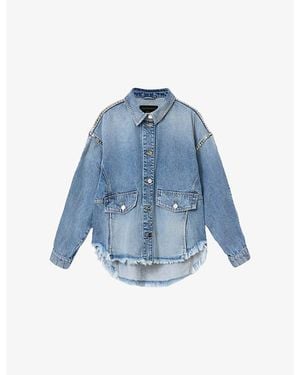 AllSaints Hettie Oversized Denim Shacket - Blue