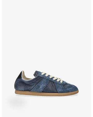 Maison Margiela Replica Leather Trainers - Blue