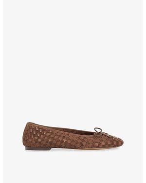 Dune Heat Woven Ballet Flats - Brown