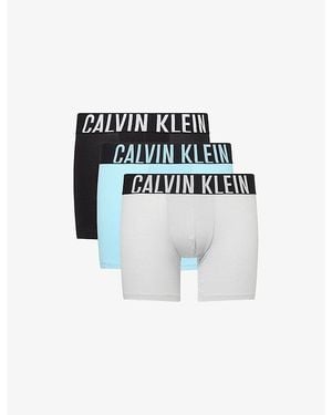 Calvin Klein Intense Power Pack Of Three Stretch-Cotton Boxer Briefs - White