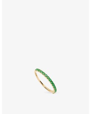 Missoma Eternity 9Ct Solid- And Half Emerald Ring - Metallic