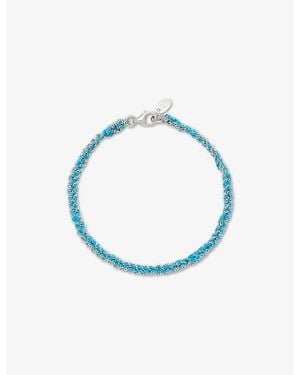 La Maison Du Couturier Assya Panama Sterling- And Silk Friendship Bracelet - Blue