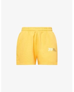 【ADANOLA】Varsity Loose Fit Sweat Shorts Varsity Loose Fit Sweat Shorts - Midnight Blue/Marshmallow White