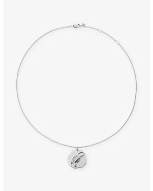 Monica Vinader Scorpio Zodiac Sterling- Pendant Necklace - White