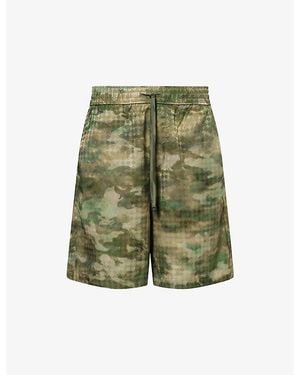 Amiri Quad Camouflage Woven Shorts - Green