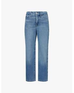 GOOD AMERICAN Good Legs Straight Stretch-Denim Blend Jeans - Blue