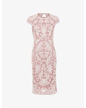 Phase Eight Karima Tapework-Lace Woven Mini Dress - Pink