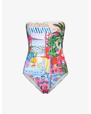 Seafolly La Boca Bandeau Swimsuit - Blue