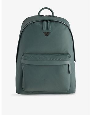 Emporio Armani Log-Embellished Nylon Backpack - Green