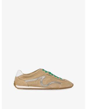 Sandro Light Wave Suede Trainers - Natural