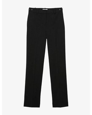 Reiss Lina Straight-Leg High-Rise Woven Pants - Black