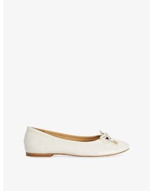 Dune Hali Suede Ballet Flats - Natural
