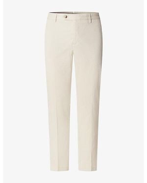 Hackett Kensington Ribbed Slim-Fit Stretch-Cotton Chinos - Natural