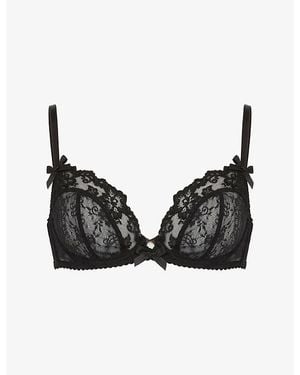 Agent Provocateur Josephina Plunge Lace Bra - Black