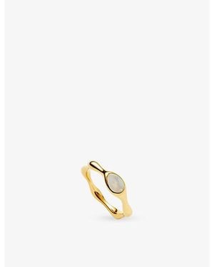 Missoma Magma Gemstone 18Ct-Plated Brass Stacking Ring - Metallic