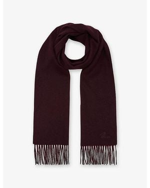 Reiss Picton Wool And Cashmere Scarf - Purple