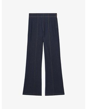 Reiss Edie Flared-Leg Denim-Blend Jeans - Blue