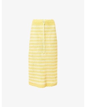 Jonathan Simkhai Welles Crochet Midi Skirt - Yellow