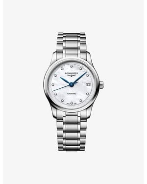 Longines Master Collection Stainless-Steel And Diamond Watch 34Mm - Metallic