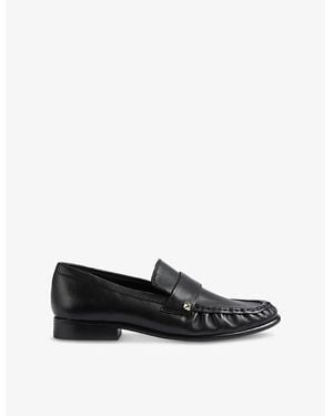 LK Bennett Adira Stud-Embellished Leather Loafers - Black