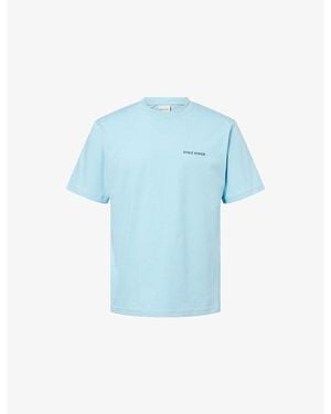 Daily Paper Safari Rally Graphic-Print Cotton T-Shirt - Blue