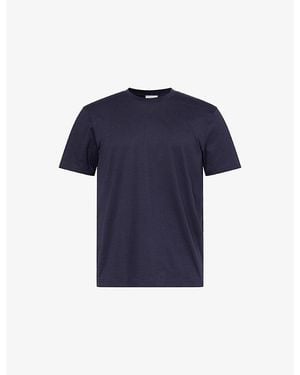 Sunspel Riviera Short-Sleeve Cotton-Jersey T-Shirt - Blue