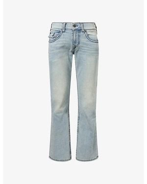 TRUE RELIGION Billy Big T Flap-Pocket Stretch-Denim Jeans - Blue